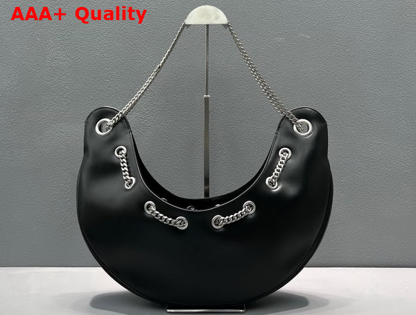 Celine Large Ava Chain in Smooth Calfskin Black Replica