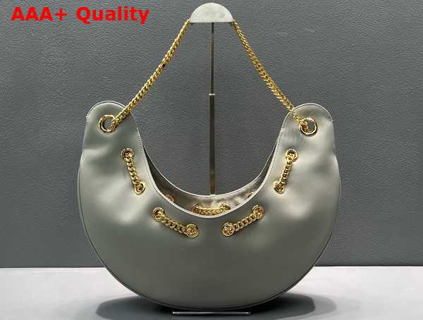 Celine Large Ava Chain in Smooth Calfskin Grey Replica