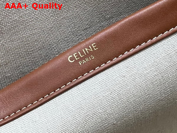 Celine Large Cabas Thais in Textile and Calfskin Natural Tan Replica