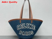 Celine Large Couffin Bag in Navy Denim Replica