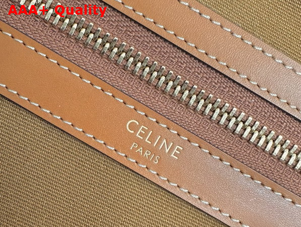 Celine Large Flat Shopper in Triomphe Canvas Miel Replica