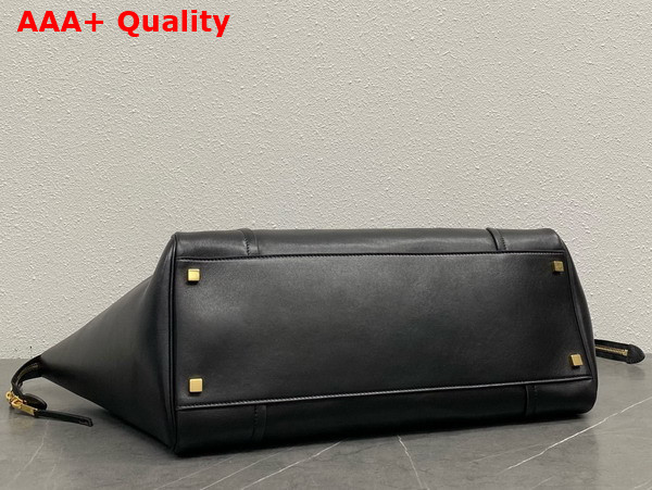 Celine Large Smiling New Luggage in Black Supple Shiny Lambskin Replica