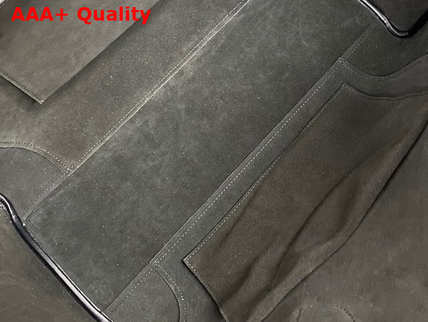 Celine Large Smiling New Luggage in Black Supple Shiny Lambskin Replica