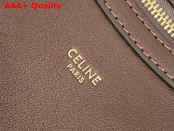 Celine Large Smiling New Luggage in Deep Brown Supple Shiny Lambskin Replica