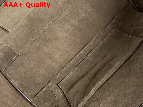 Celine Large Smiling New Luggage in Deep Brown Supple Shiny Lambskin Replica