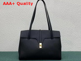 Celine Large Soft 16 Bag in Black Supple Grained Calfskin Replica
