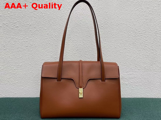 Celine Large Soft 16 Bag in Tan Smooth Calfskin Replica