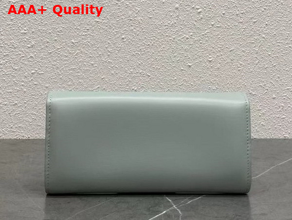 Celine Large Wallet Triomphe in Shiny Calfskin Light Blue Replica
