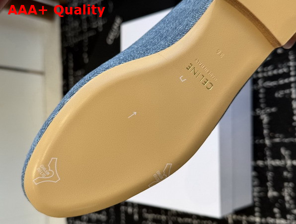 Celine Les Ballerines Celine Double Strap in Denim Blue Replica