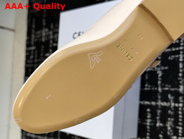 Celine Les Ballerines Celine Double Strap in Lambskin Beige Replica