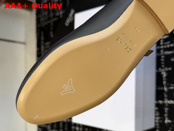 Celine Les Ballerines Celine Double Strap in Lambskin Black Replica