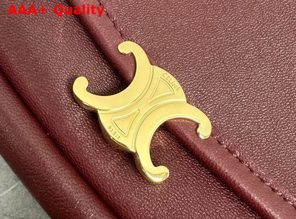 Celine Little Halfmoon Soft Triomphe in Supple Shiny Lambskin Syrah Replica