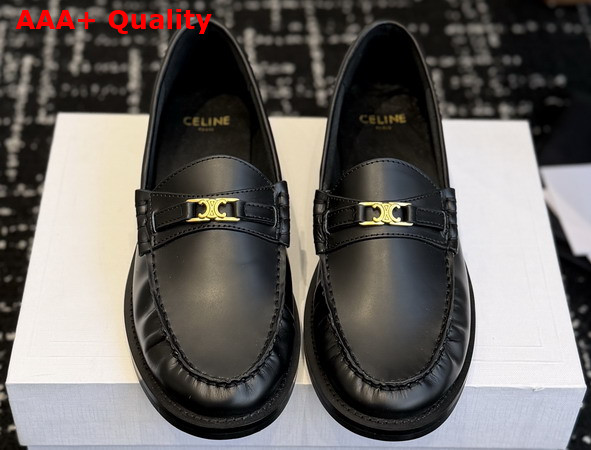 Celine Luco Loafer in Black Polished Bullskin Replica