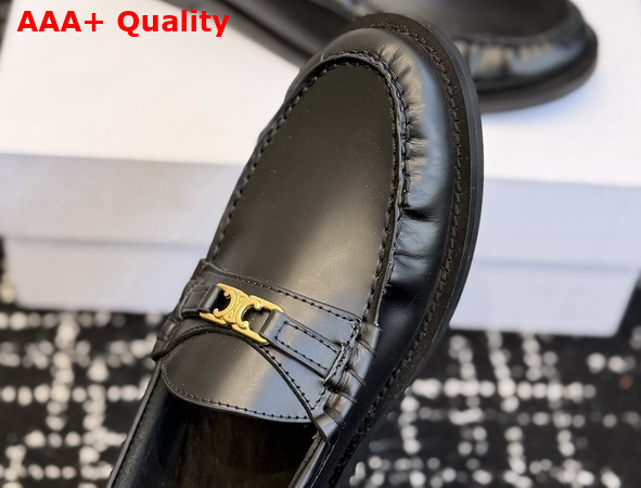 Celine Luco Loafer in Black Polished Bullskin Replica
