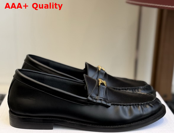 Celine Luco Loafer in Black Polished Bullskin Replica