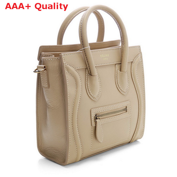 Celine Luggage Nano in Beige Real Leather for Sale