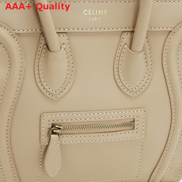 Celine Luggage Nano in Beige Real Leather for Sale