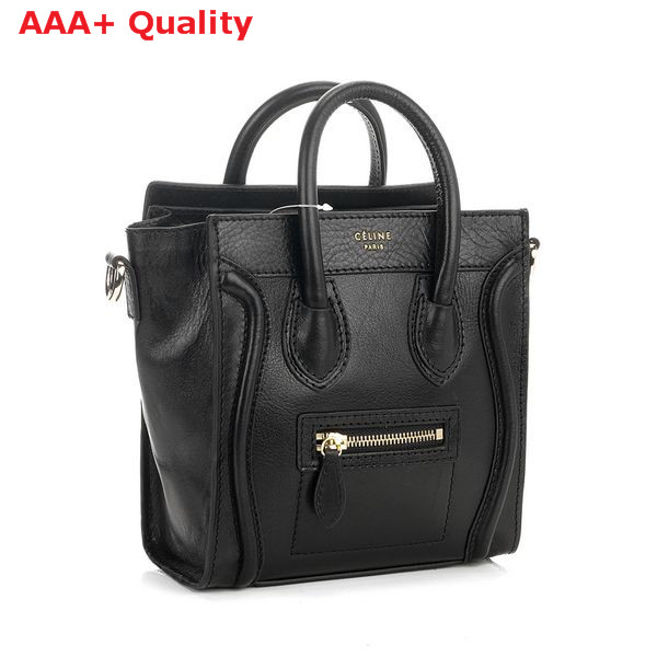 Celine Luggage Nano in Black Calfskin for Sale