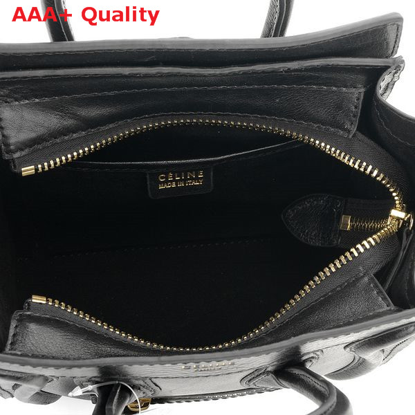 Celine Luggage Nano in Black Calfskin for Sale