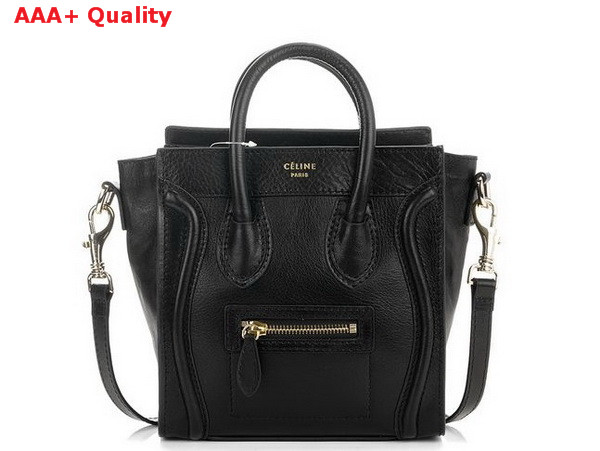 Celine Luggage Nano in Black Calfskin for Sale