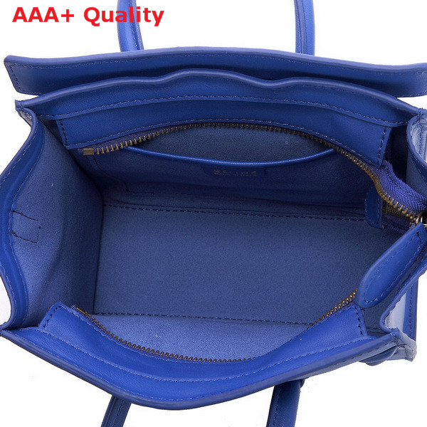 Celine Luggage Nano in Blue Calfskin for Sale