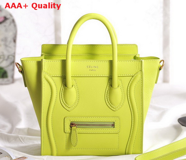 Celine Luggage Nano in Lemon real leather for Sale