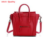 Celine Luggage Nano in Red Calfskin for Sale