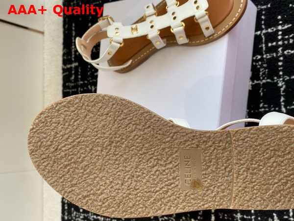 Celine Lympia Gladiator Sandal in Milk Calfskin Replica