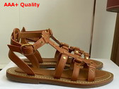 Celine Lympia Gladiator Sandal in Tan Calfskin Replica