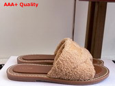 Celine Lympia Twisted Sandal in Beige Sponge Fabric Replica