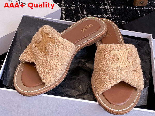 Celine Lympia Twisted Sandal in Beige Sponge Fabric Replica