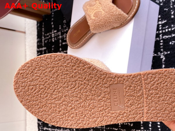 Celine Lympia Twisted Sandal in Beige Sponge Fabric Replica