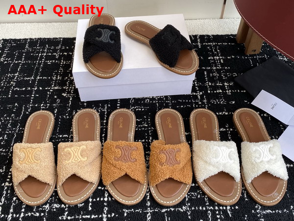 Celine Lympia Twisted Sandal in Tan Sponge Fabric Replica