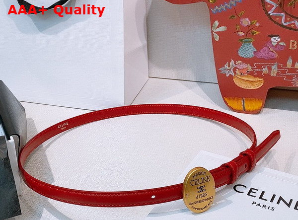 Celine Maison Celine Belt 13mm in Taurillon Leather Black Replica