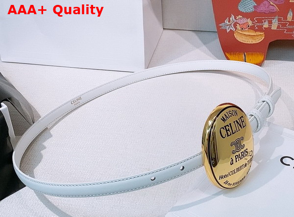 Celine Maison Celine Belt 13mm in Taurillon Leather Black Replica