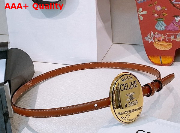 Celine Maison Celine Belt 13mm in Taurillon Leather Black Replica