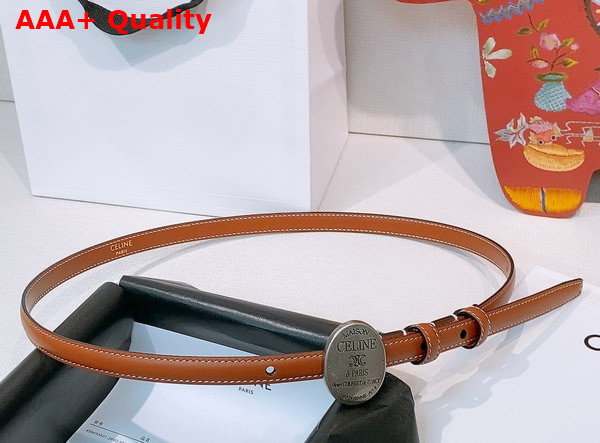 Celine Maison Celine Belt 13mm in Taurillon Leather Black Replica
