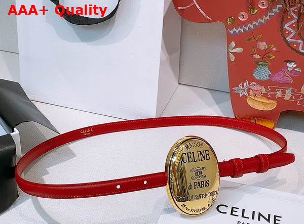Celine Maison Celine Belt 13mm in Taurillon Leather Black Replica