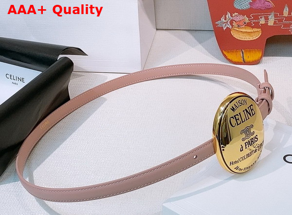 Celine Maison Celine Belt 13mm in Taurillon Leather Black Replica