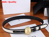 Celine Maison Celine Belt Canvas and Leather Black 25mm Replica