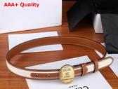 Celine Maison Celine Belt Canvas and Leather Tan 25mm Replica