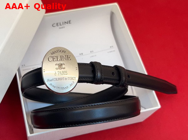 Celine Maison Celine Belt in Taurillon Leather Black Replica