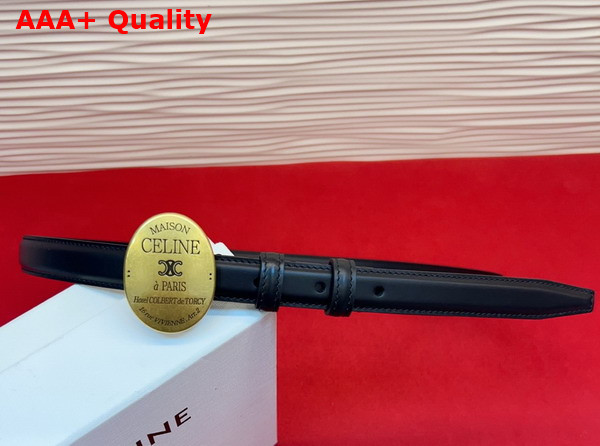 Celine Maison Celine Belt in Taurillon Leather Black Replica