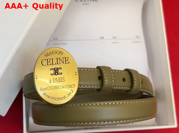 Celine Maison Celine Belt in Taurillon Leather Black Replica