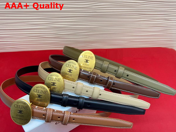 Celine Maison Celine Belt in Taurillon Leather Black Replica