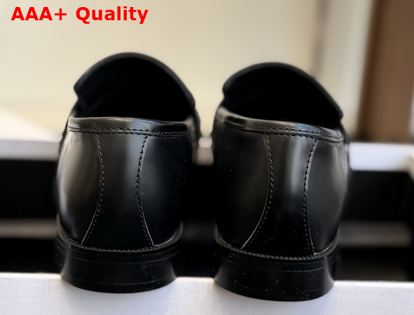 Celine Malaquais Triomphe Loafer in Black Polished Bullskin Replica