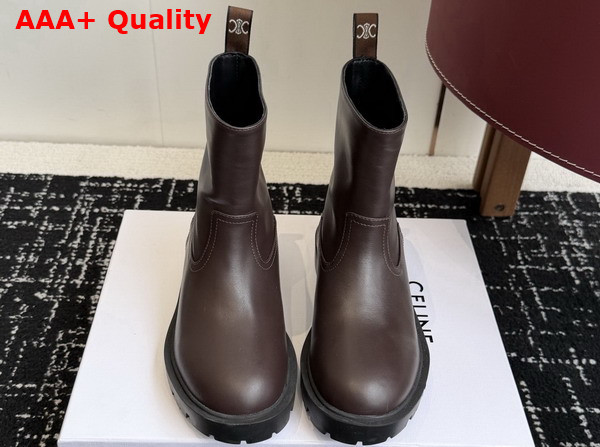 Celine Margaret Boot in Dark Brown Calfskin Replica