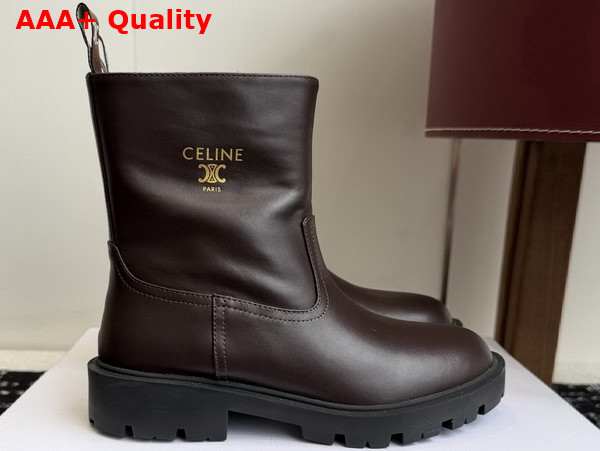 Celine Margaret Boot in Dark Brown Calfskin Replica