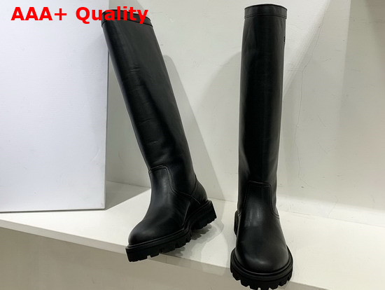 Celine Margaret High Boot in Black Calfskin Replica