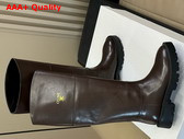Celine Margaret High Boot in Dark Brown Calfskin Replica